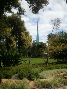 The Bell Tower is a beautiful backdrop to the Supreme Court Gardens